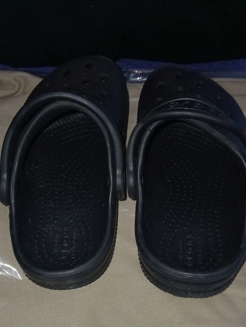CROCS Kids Black Slip-On Clog Shoes